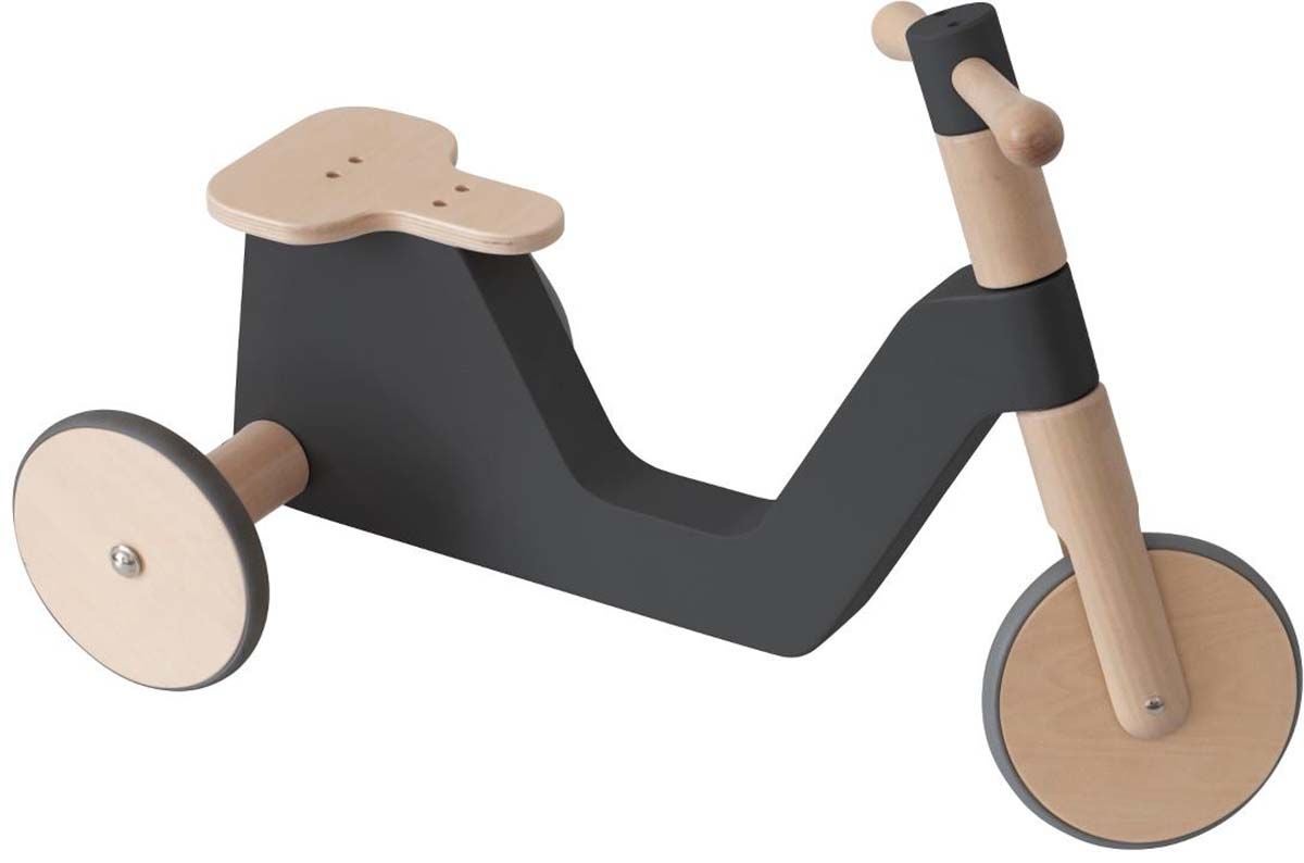Sebra Sparkcykel I Trä, Svart