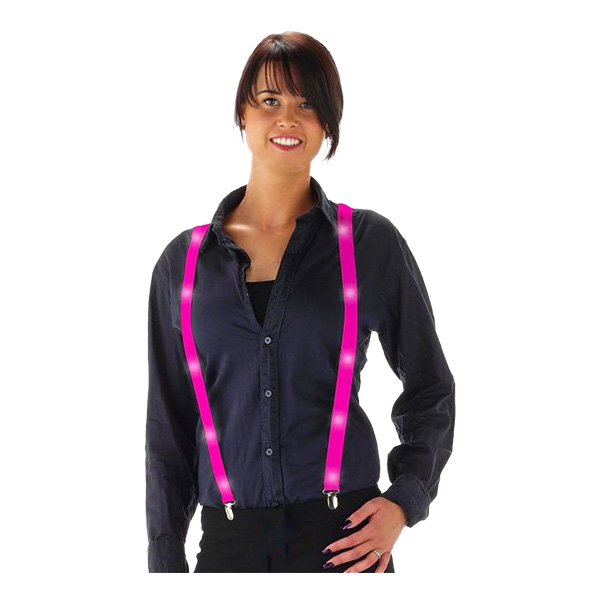 LED Hängslen Neonrosa - One size