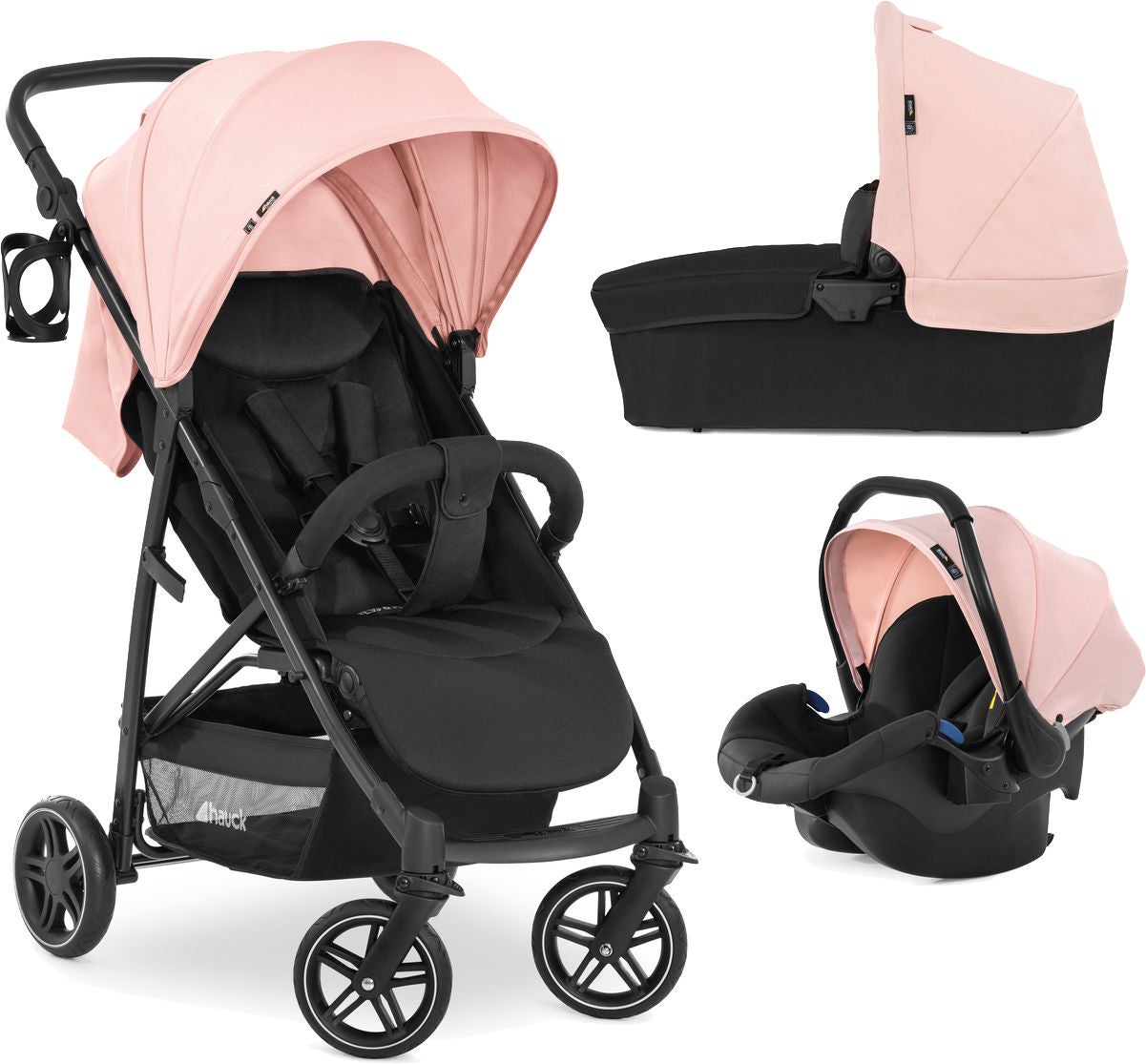 Hauck Rapid 4R Plus Trioset, Rose