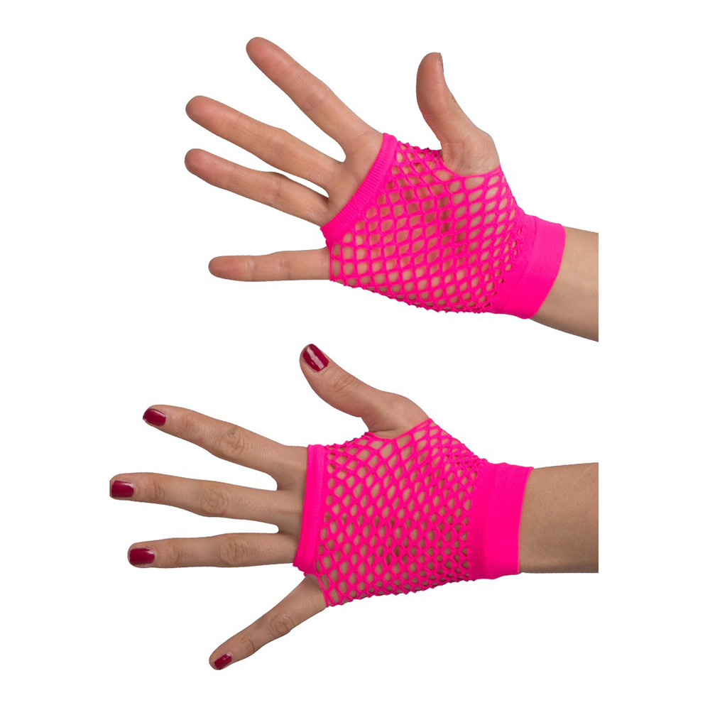 Fingerlösa Näthandskar Rosa