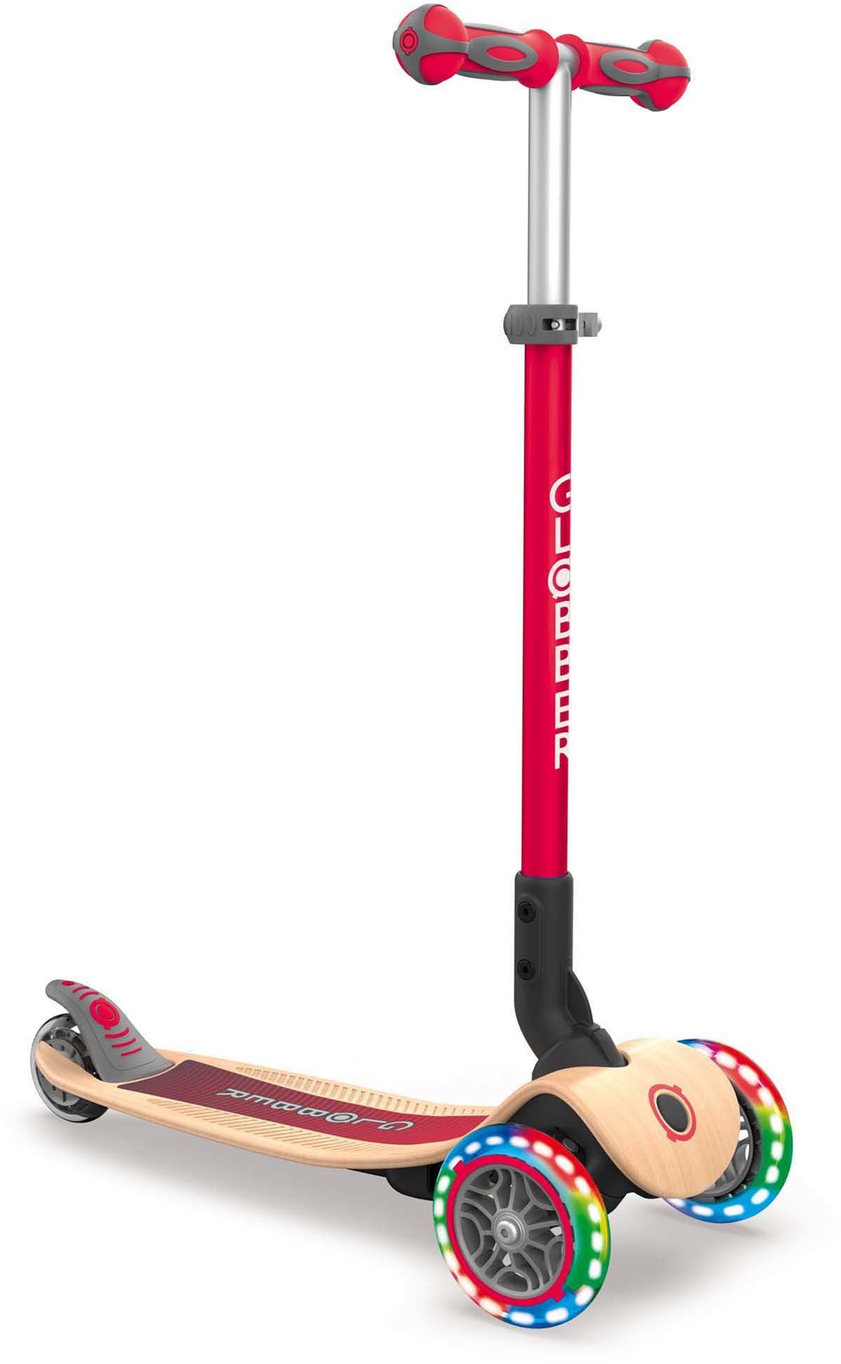 Globber Primo Wood Sparkcykel, Röd