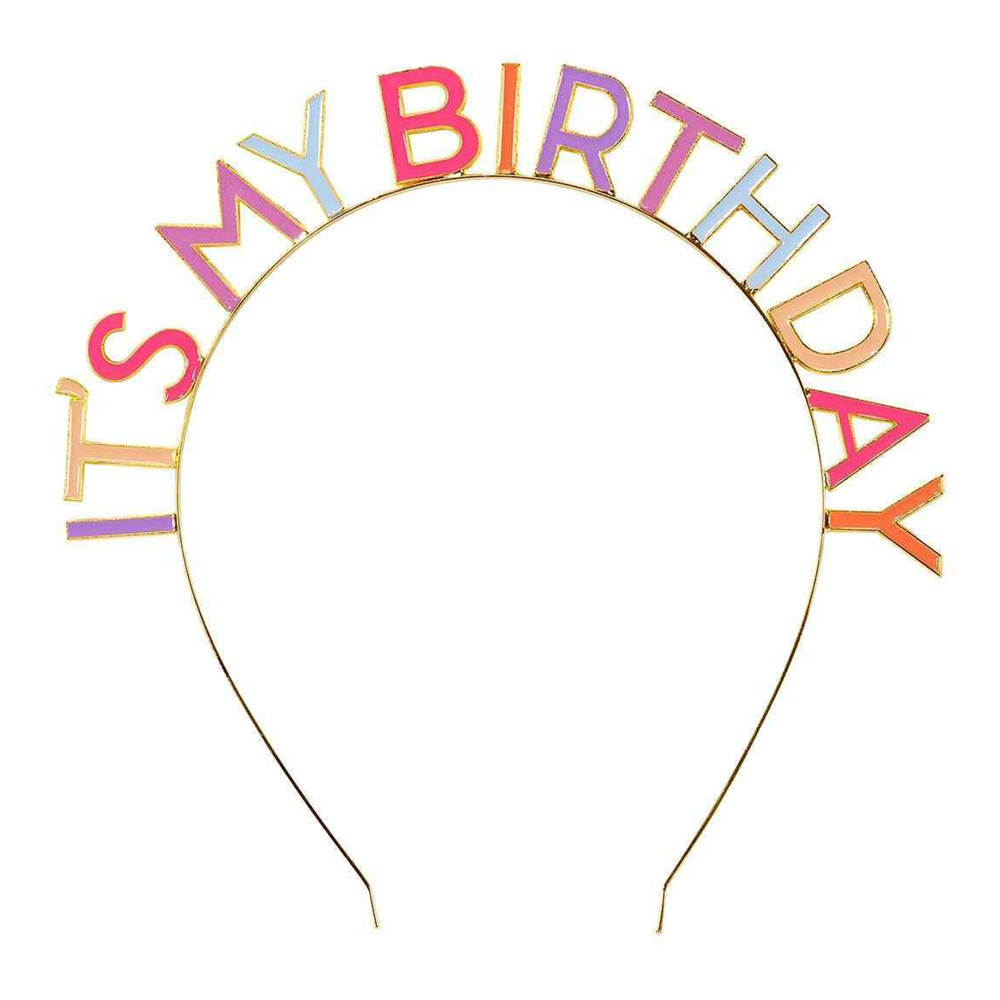 Diadem It's my Birthday Flerfärgad