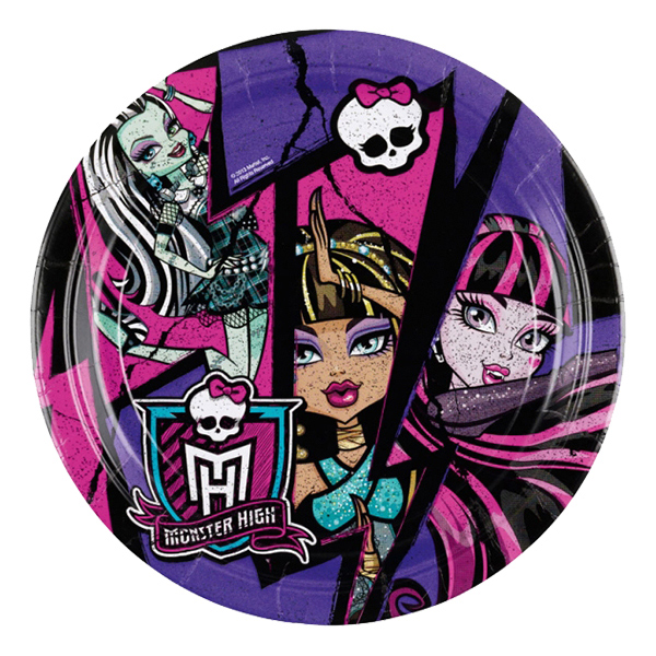 Pappersassietter Monster High 2 - 8-pack