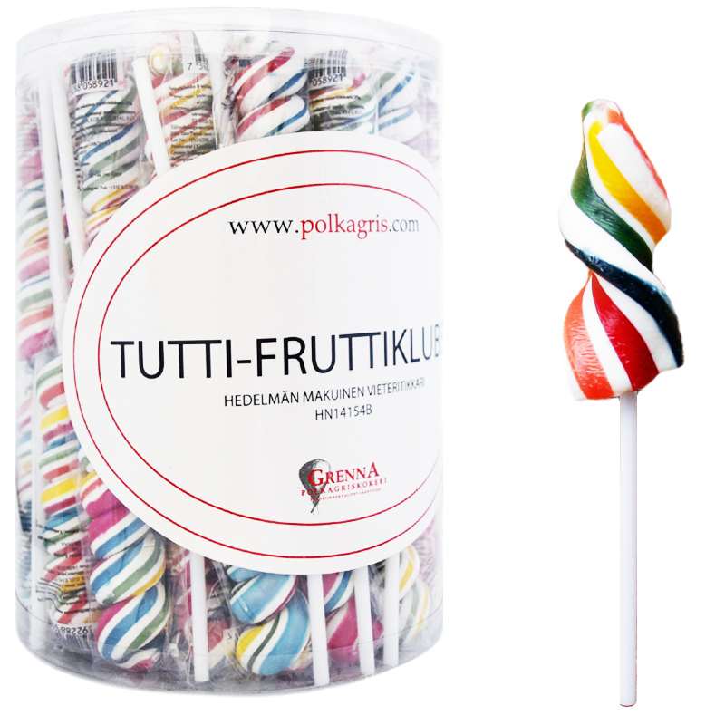 Hel Låda Spiralklubba Tuttifrutti 60 x 25g - 84% rabatt