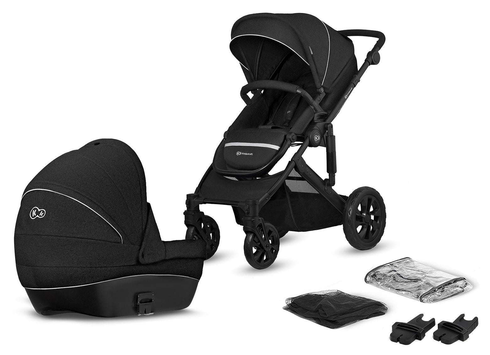 Kinderkraft Prime Lite Duovagn, Black