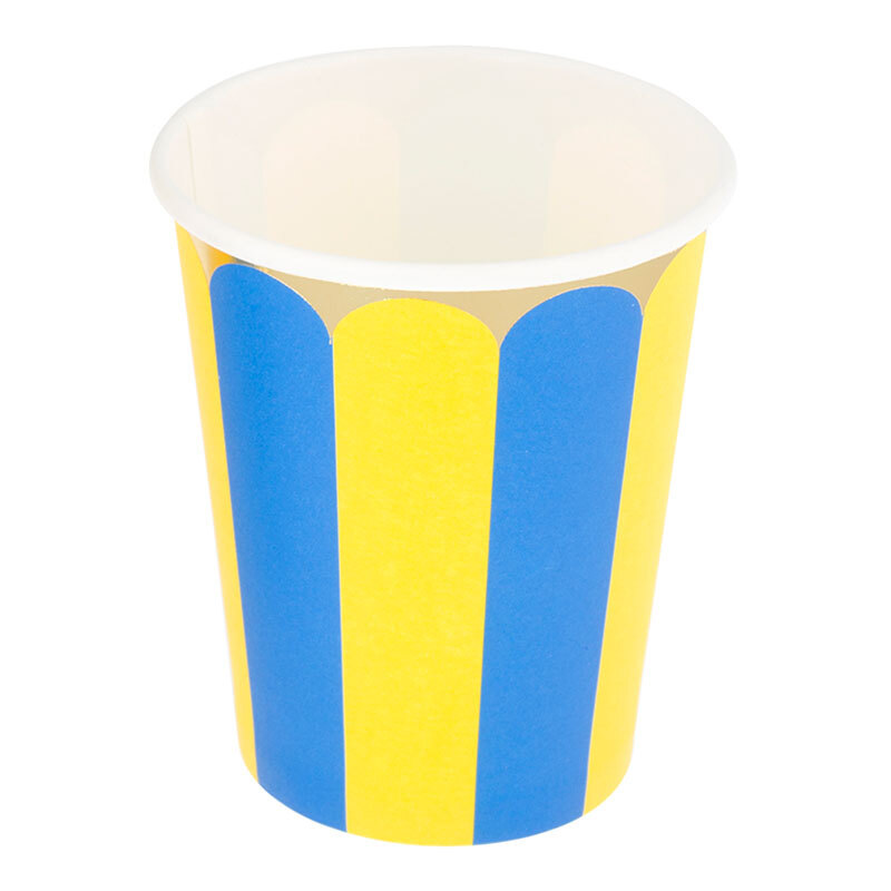 Pappersmuggar Blå/Gul Guld Metallic - 8-pack