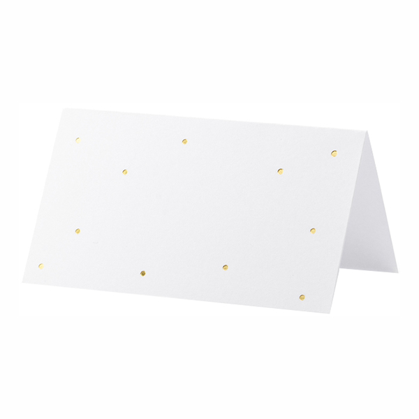 Placeringskort Prickar Guld - 10-pack