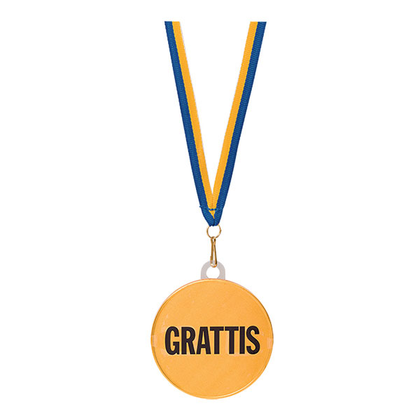 Chokladmedalj med Text - Grattis