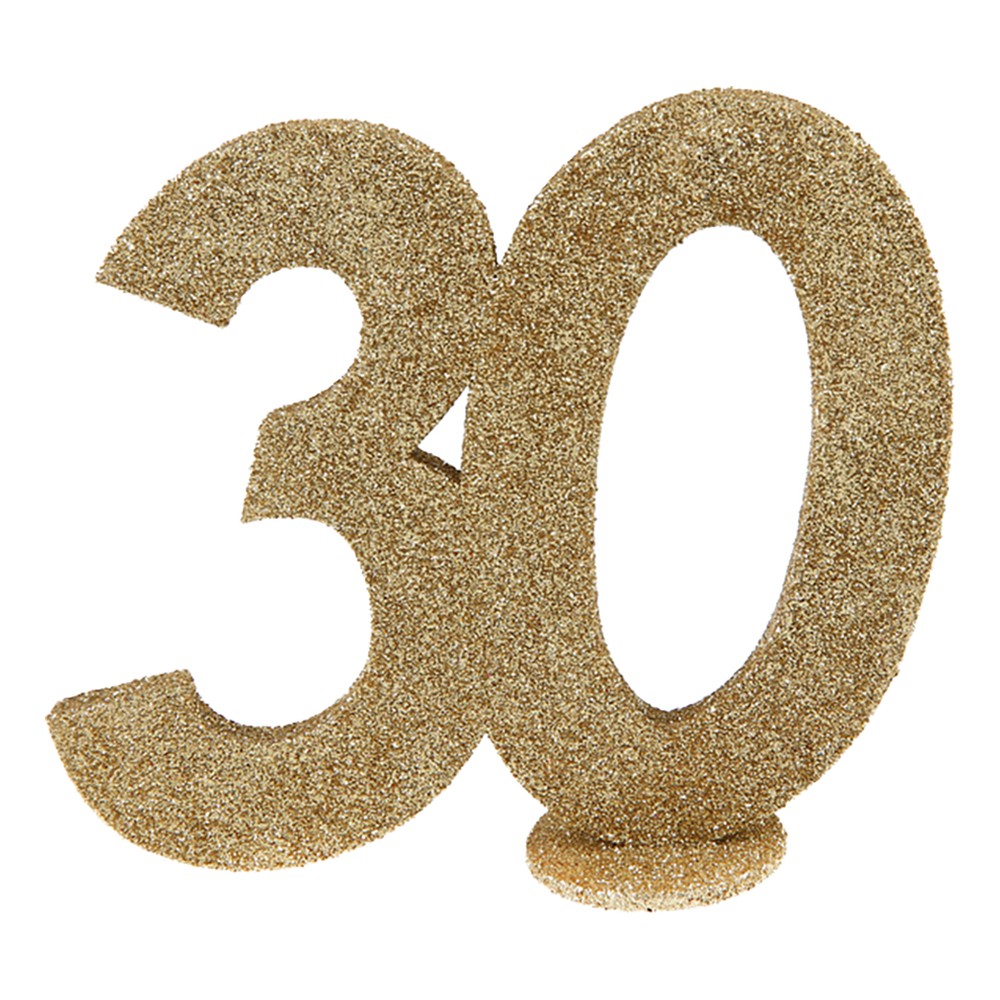 Bordsdekoration Siffra Guld/Glitter - Siffra 30