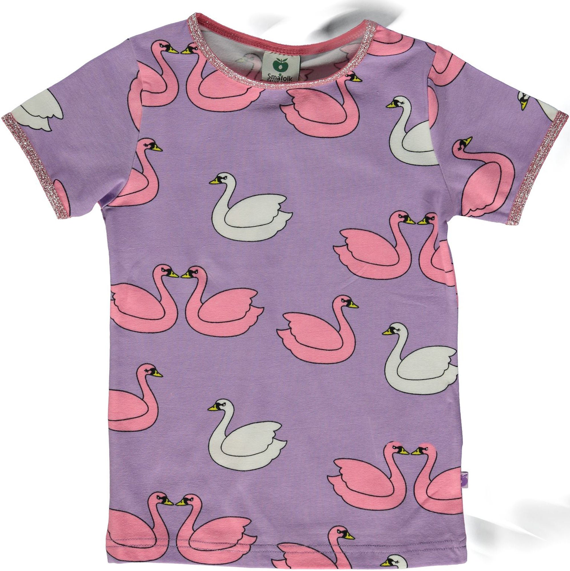 Småfolk Svan T-Shirt, Viola, 1-2 År