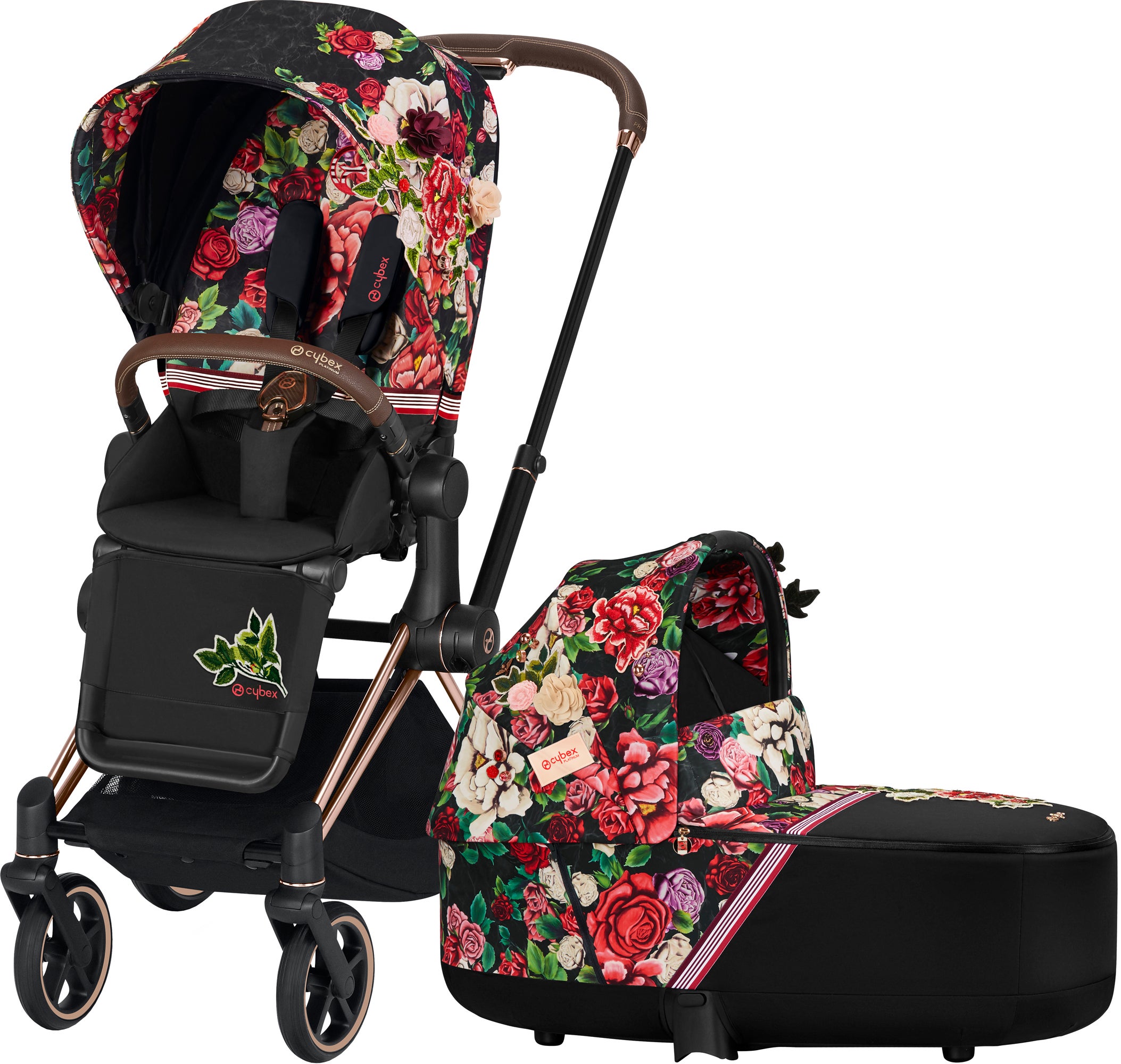 Cybex Priam Duovagn, Spring Blossom Dark/Rose Gold