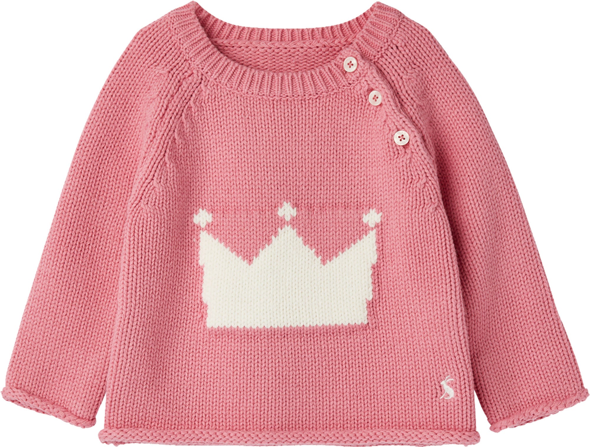 Tom Joule Beau Stickad Tröja, Pink Crown 6-9 Månader