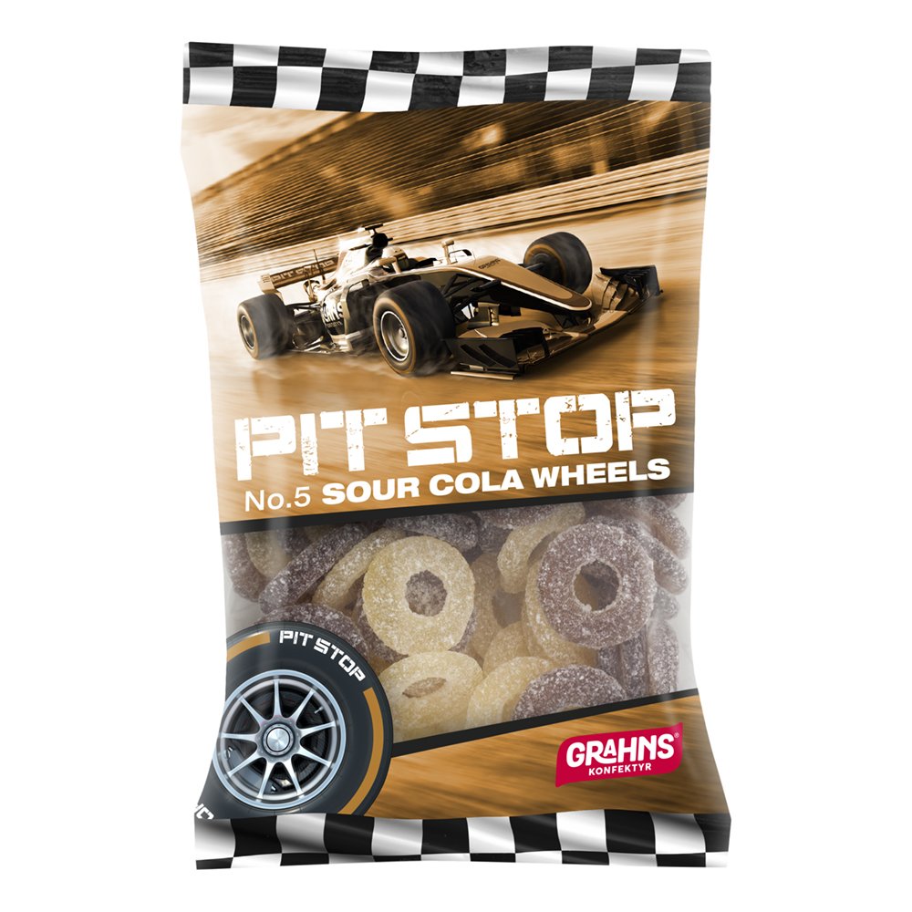 Pit Stop Sour Cola Wheels - 160 gram