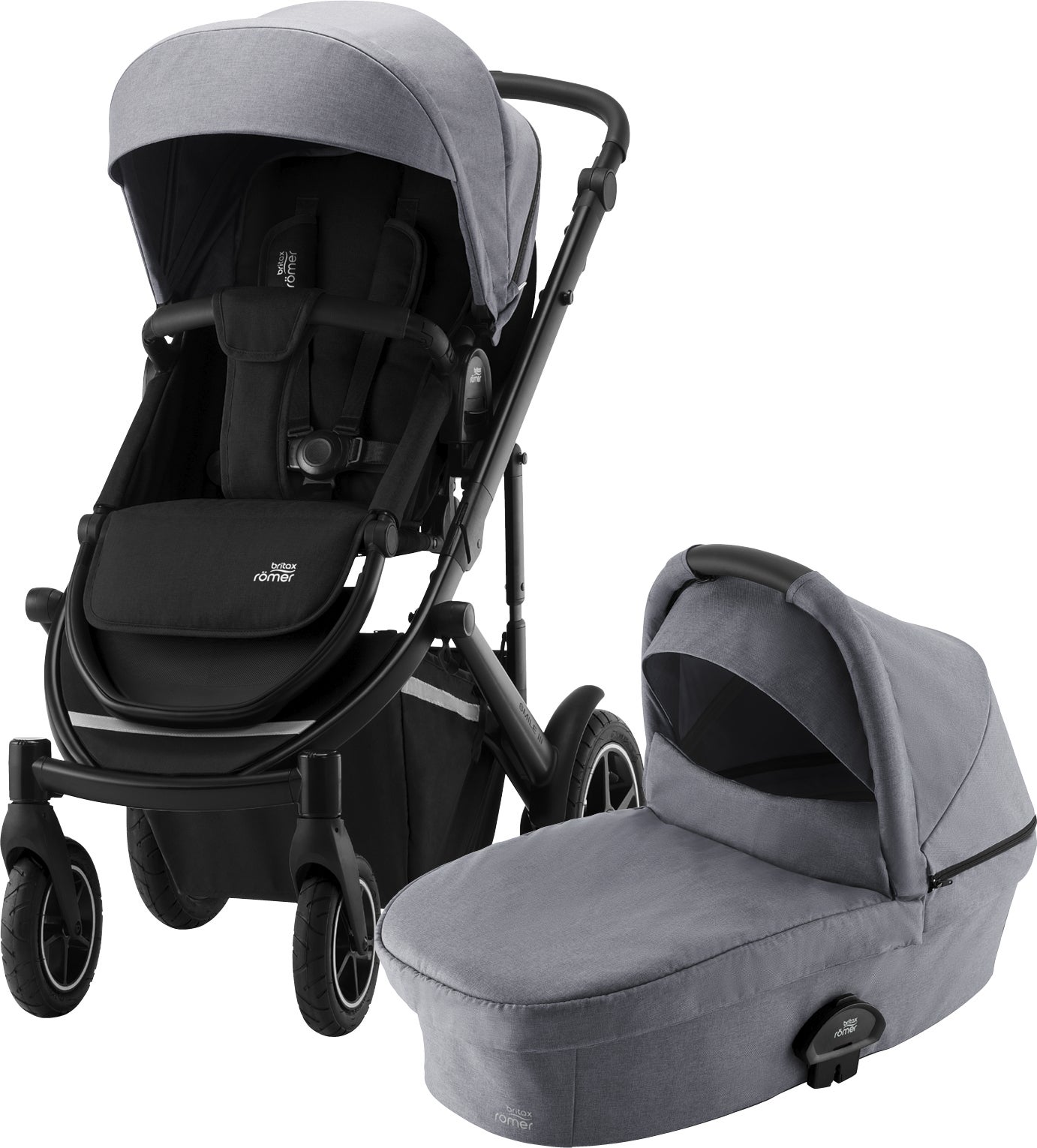 Britax Römer Smile 3 Duovagn, Frost Grey Black