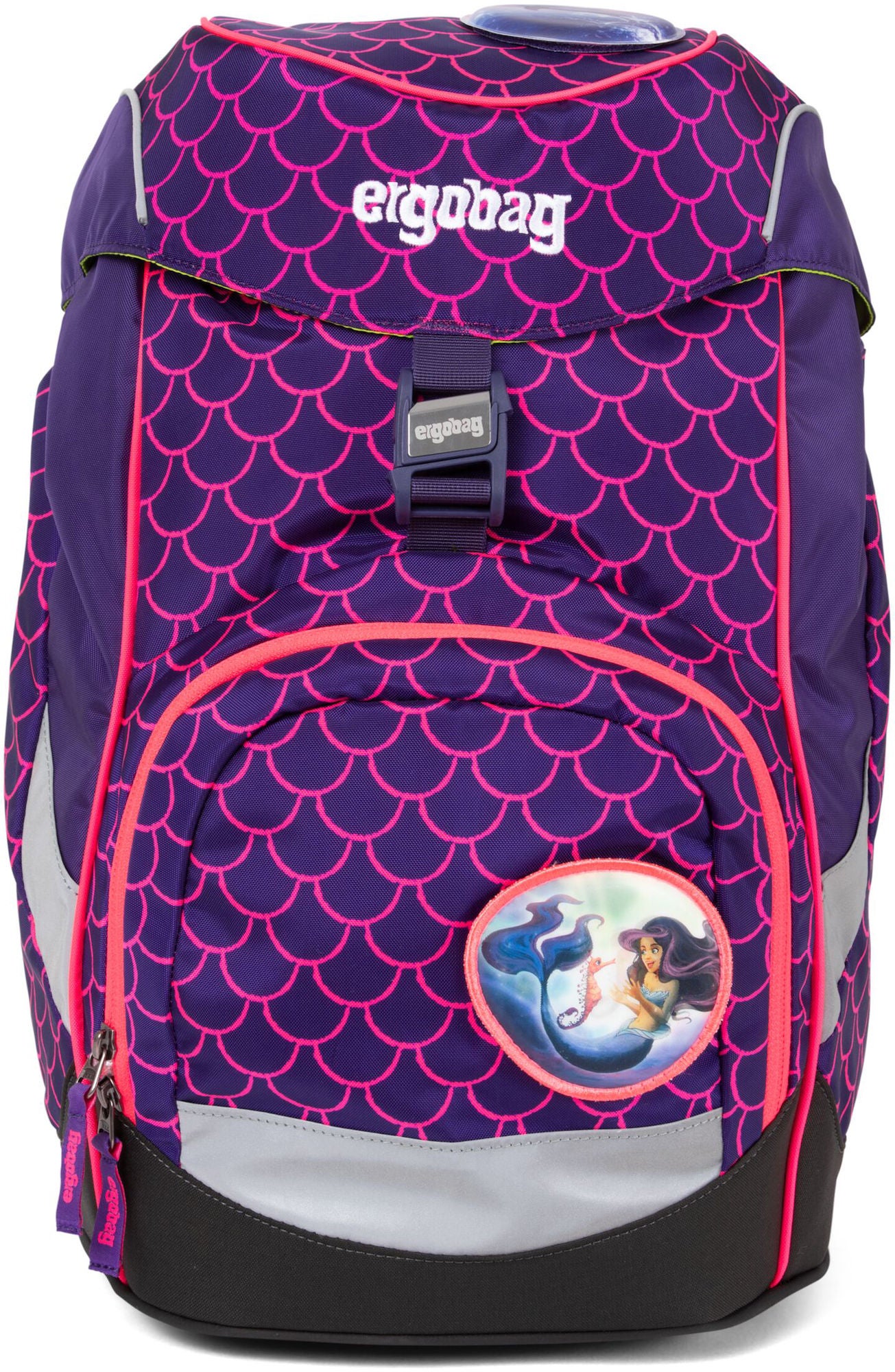 Ergobag Prime LUMI Ryggsäck Pearl DiveBear, Pink Waves 20L