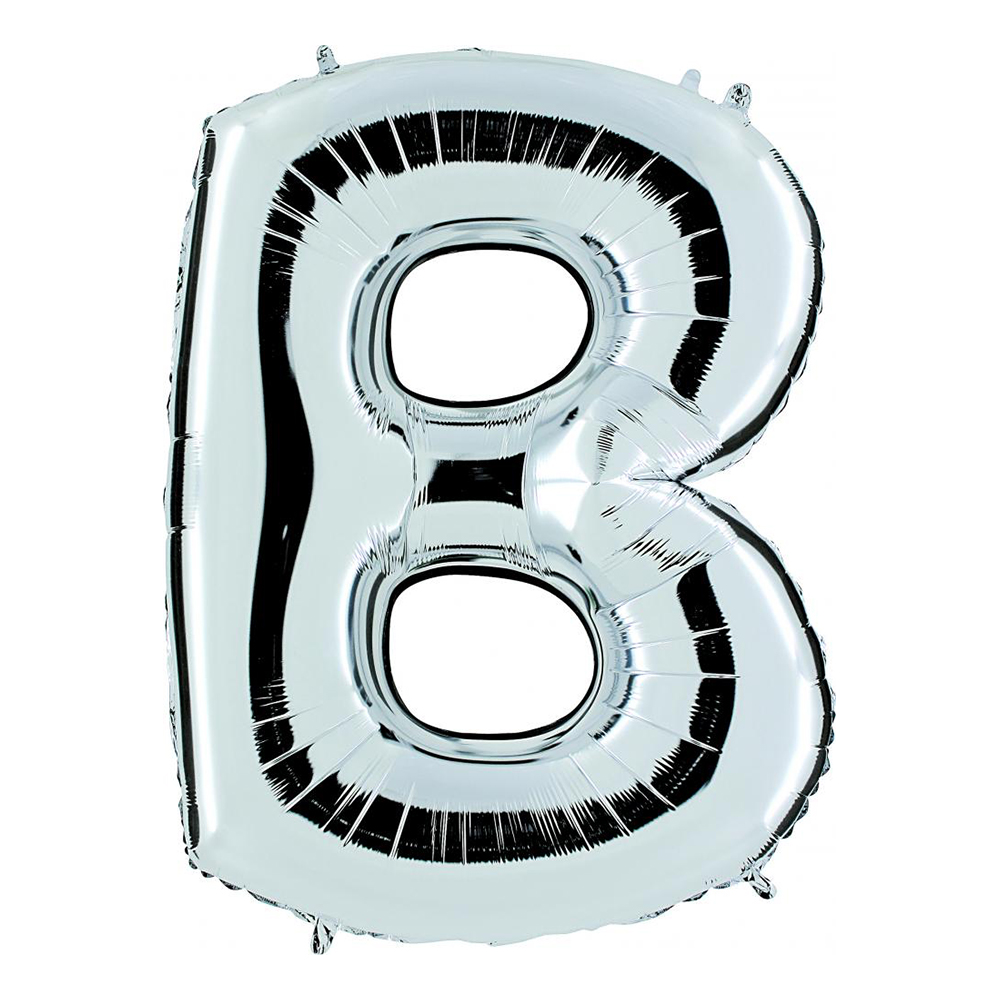 Bokstavsballong Silver - Bokstav B