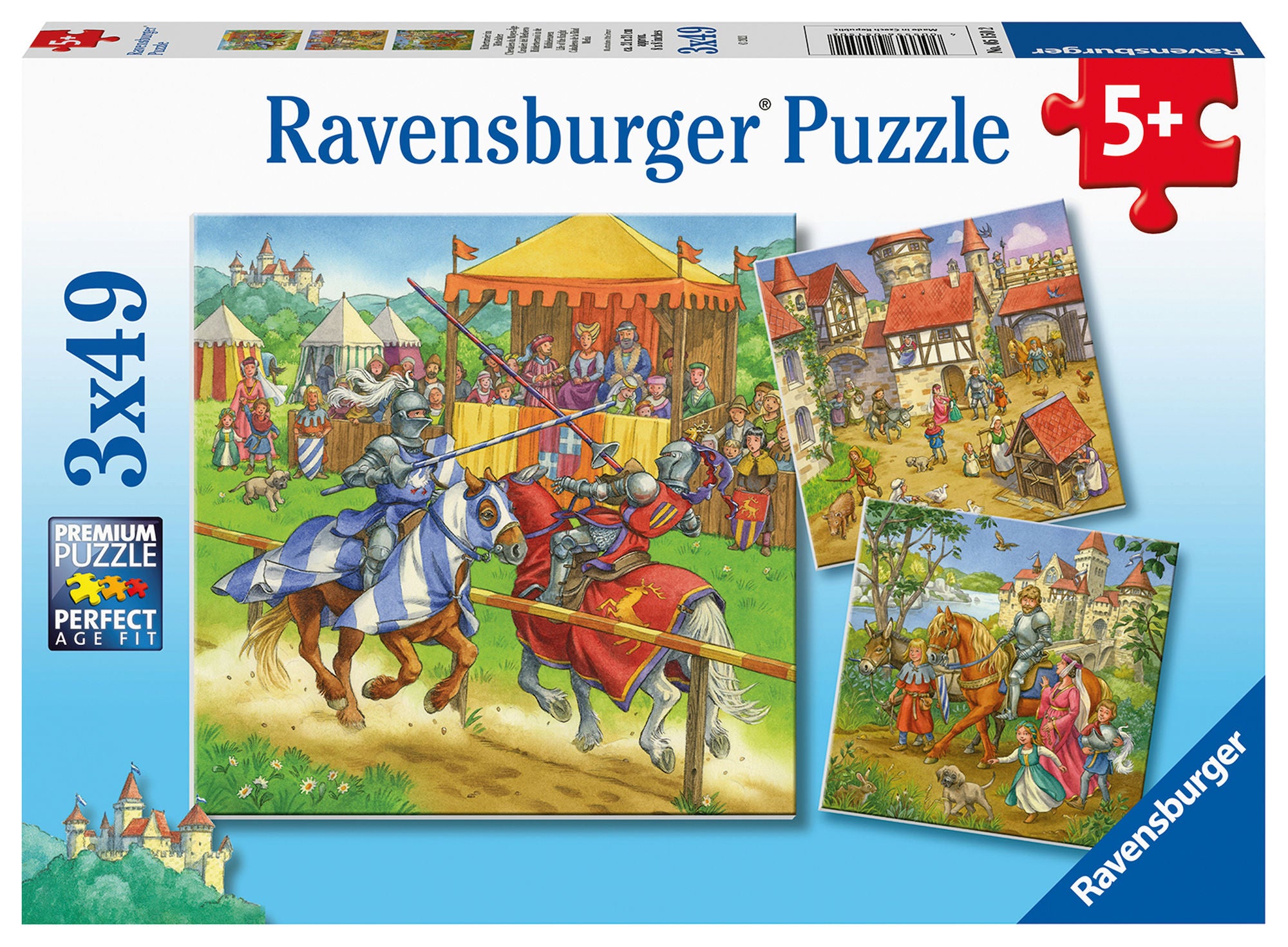 Ravensburger Pussel Livet som Riddare 3x49 Bitar
