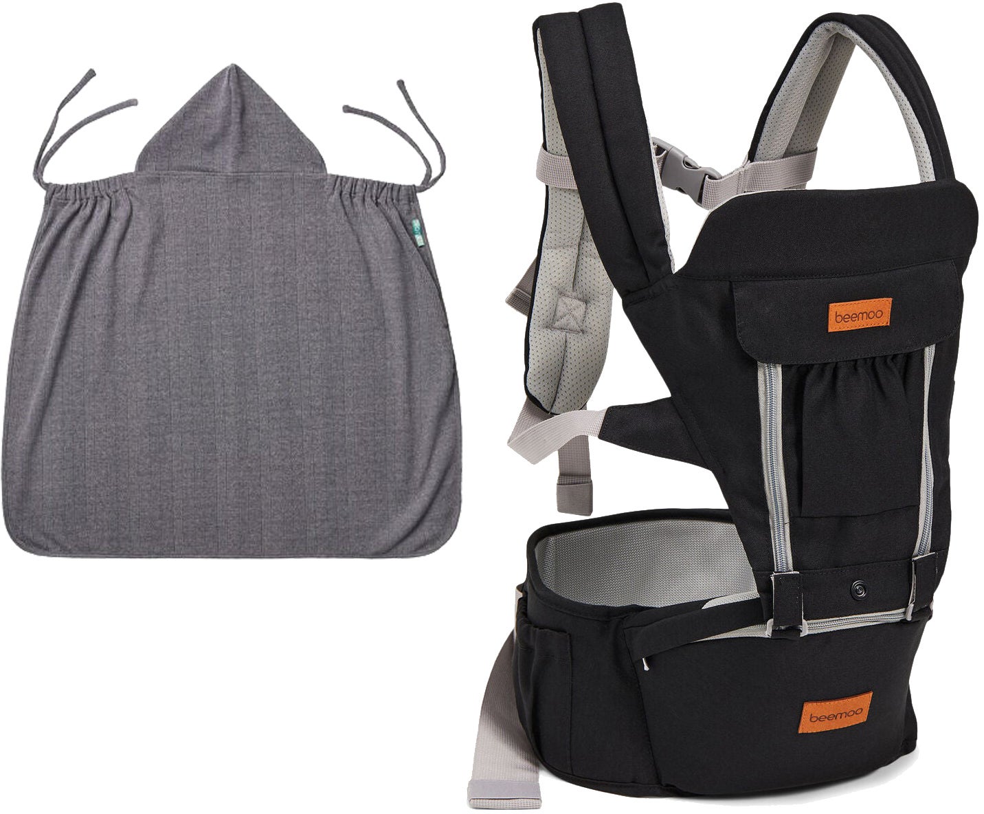 Beemoo Carry Comfort Adjust Bärsele inkl Överdrag, Black