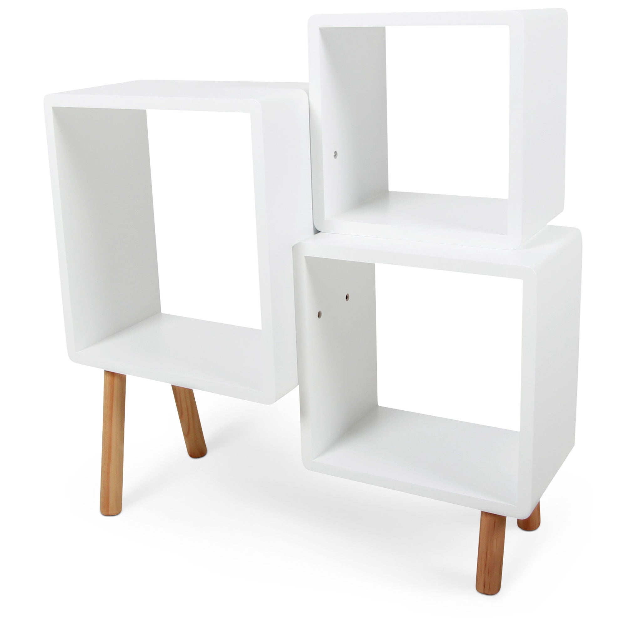 Alice & Fox Bokhylla Cube Vit/Natur