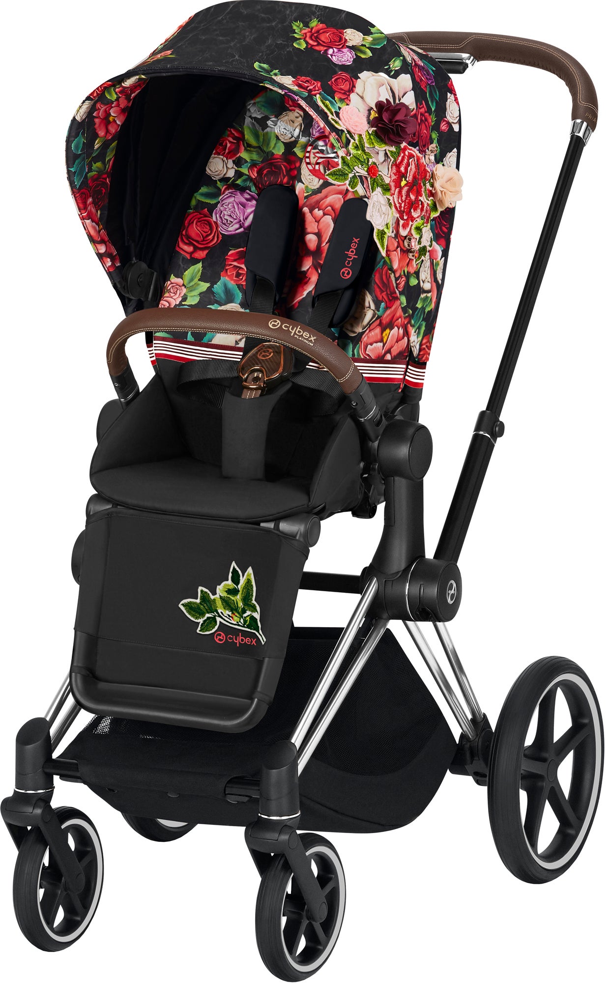 Cybex Priam Sittvagn, Spring Blossom Dark/Chrome Brown
