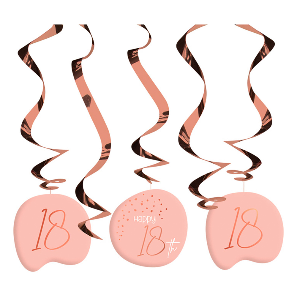 Swirls Happy 18th Lush Blush - 5-pack