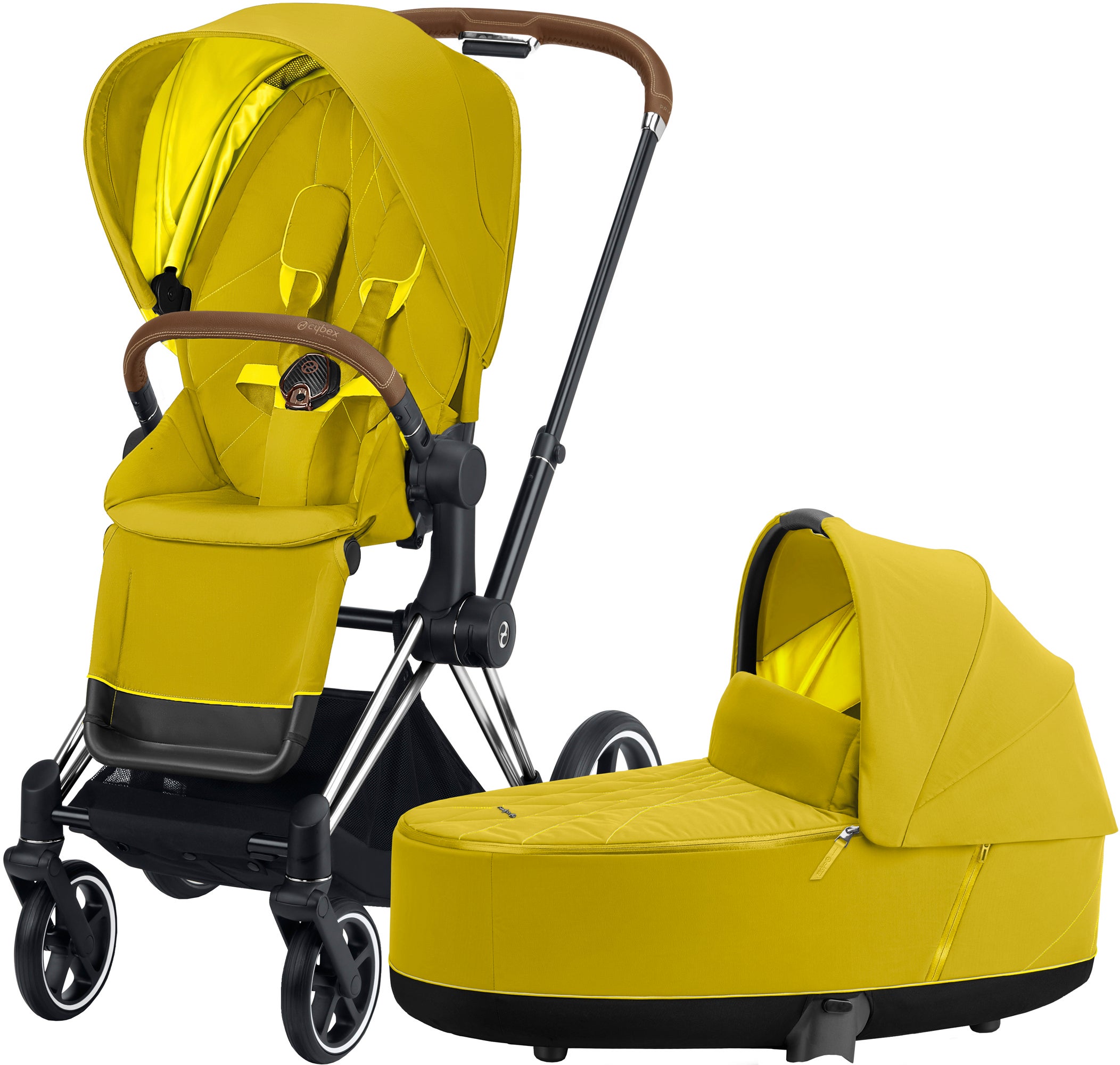 Cybex Priam Duovagn, Mustard Yellow/Chrome Brown