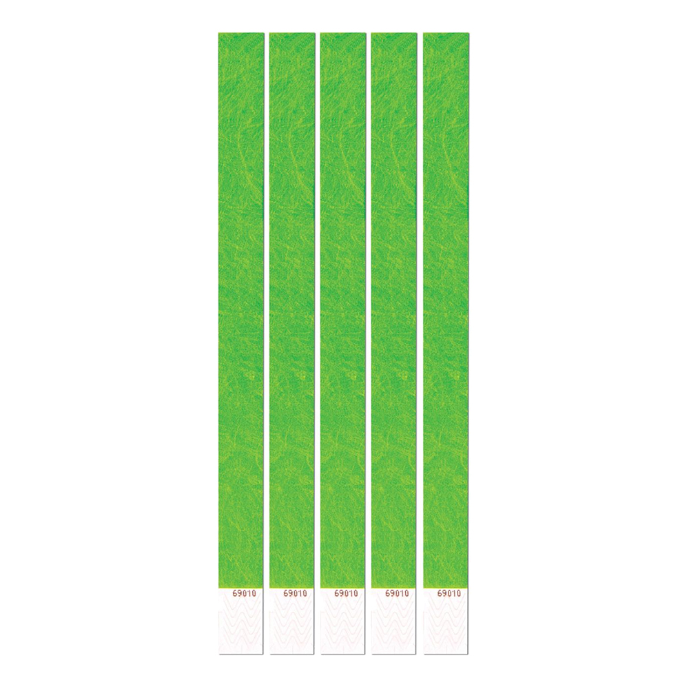 Entréarmband Neongrön - 100-pack