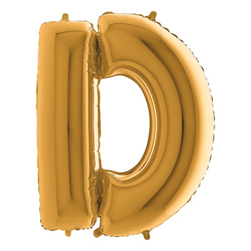 Bokstavsballong Guld - Bokstav D