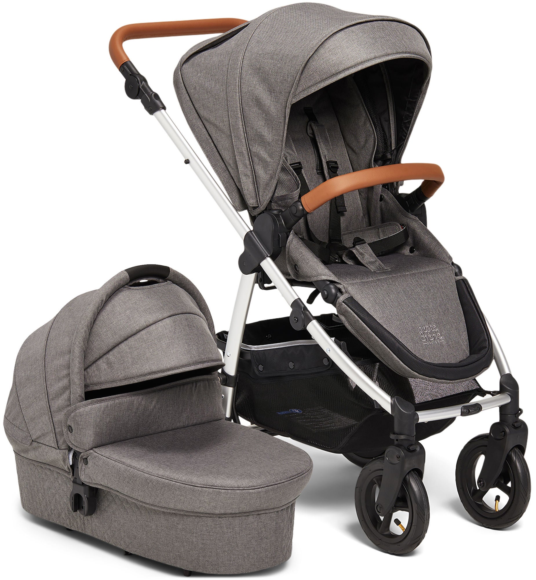 Petite Chérie Heritage 2 Duovagn, Grey/Silver