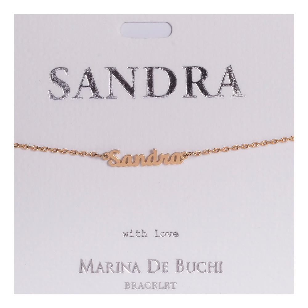 Namnarmband Guld - Sandra