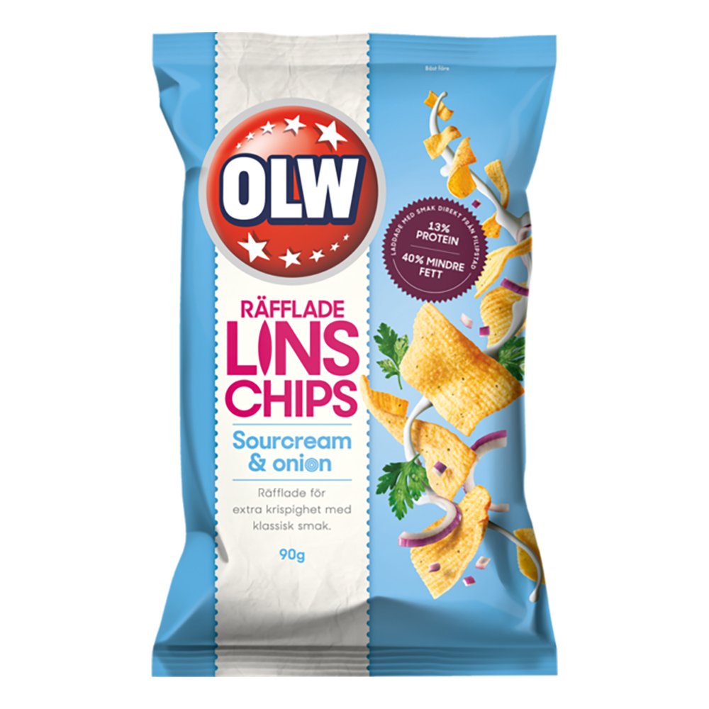 OLW Linschips Sourcream & Onion - 90 g