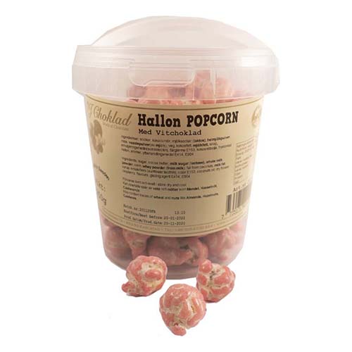 Hallonpopcorn i Hink - 250 gram
