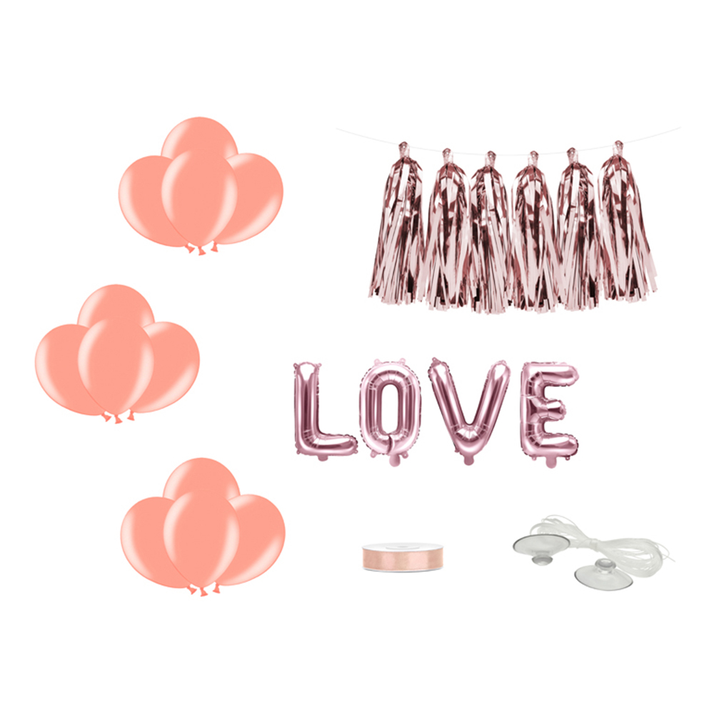 Bildekorationskit Love Roséguld