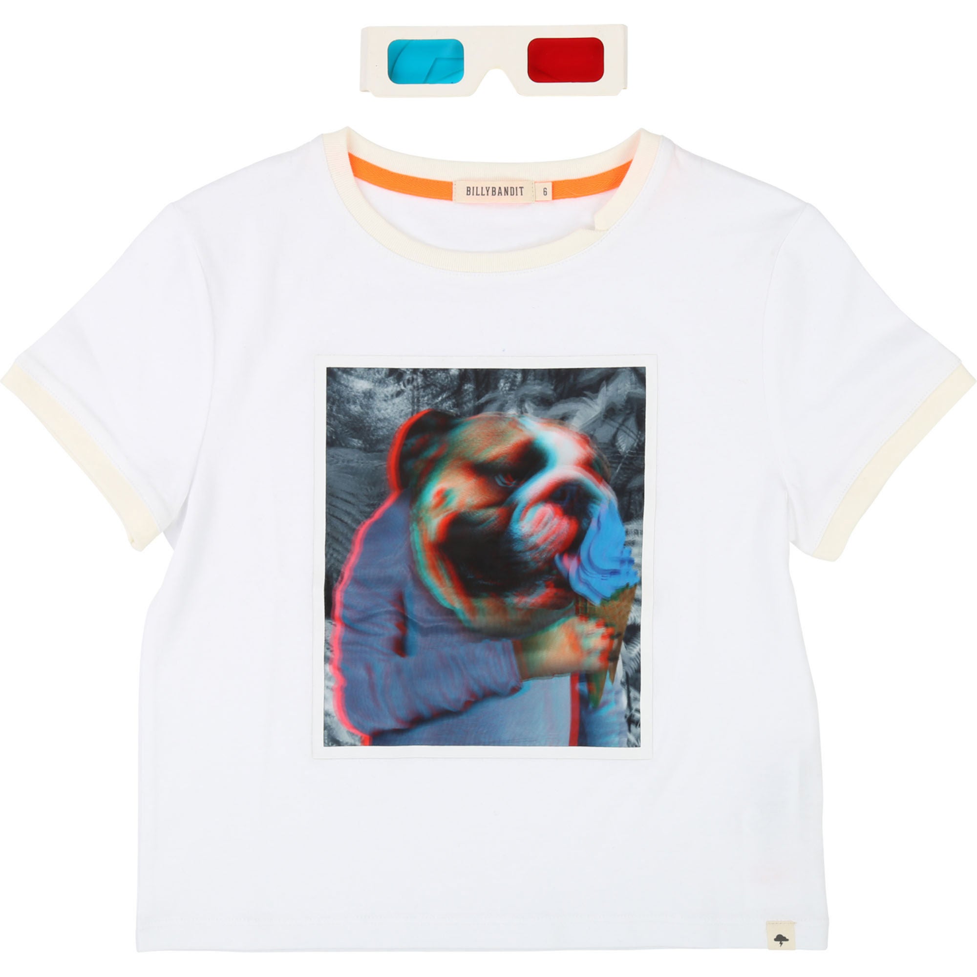 Billybandit T-Shirt & Solglasögon, White 4år