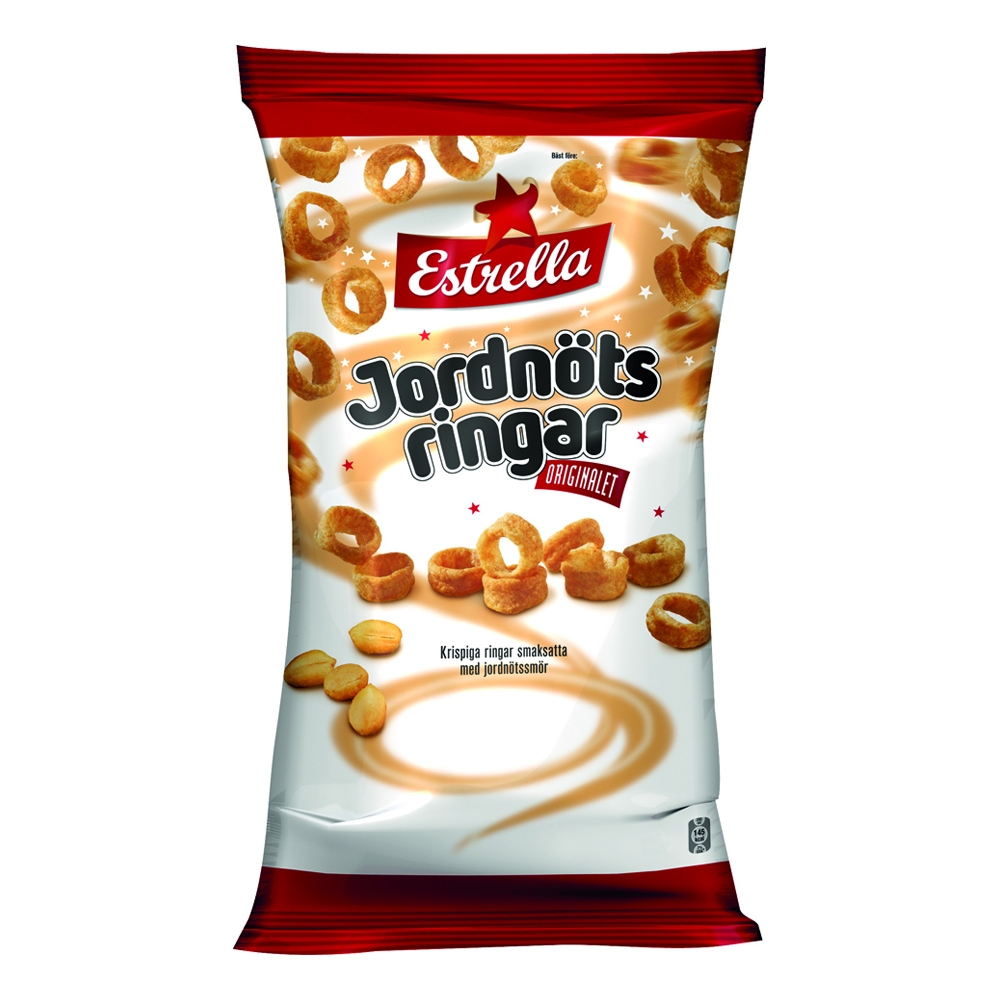 Estrella Jordnötsringar - 175 gram
