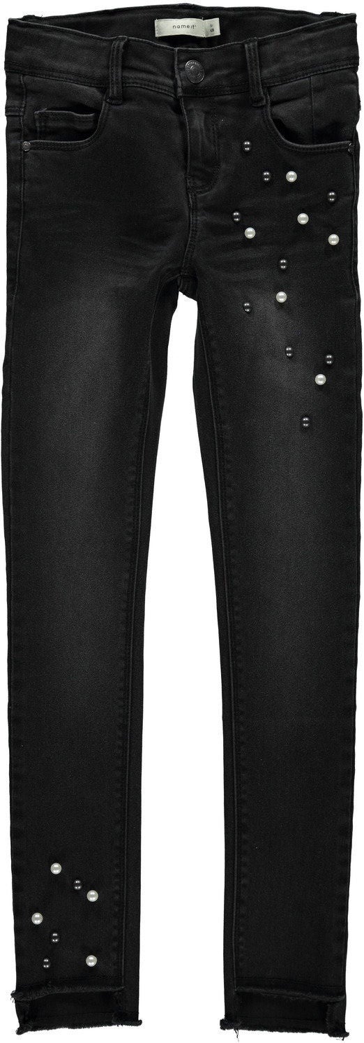 Name it Polly Belise Ancle Cut Jeans, Black Denim 116