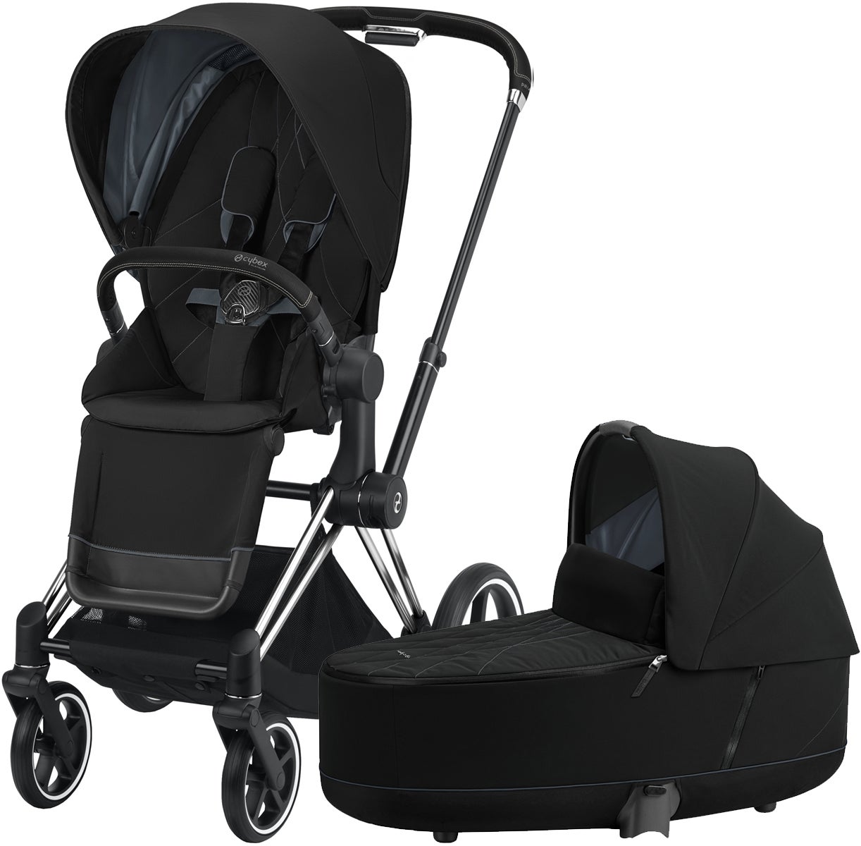 Cybex Priam Duovagn, Deep Black/Chrome Black