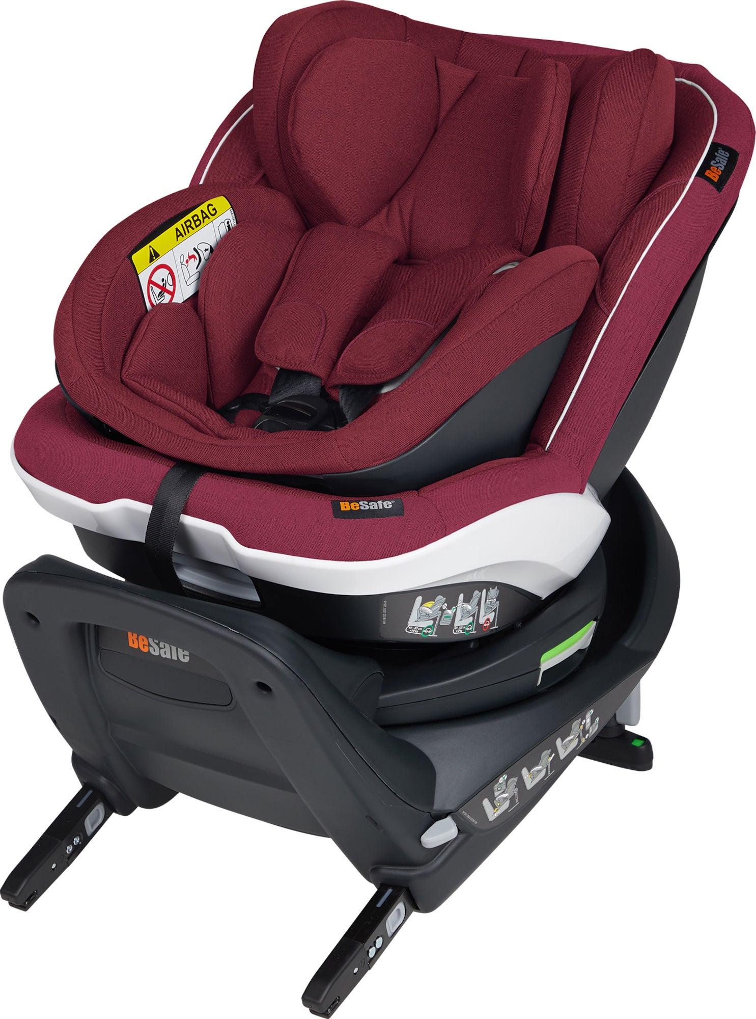 BeSafe iZi Twist B i-Size Bilbarnstol, Burgundy Mèlange