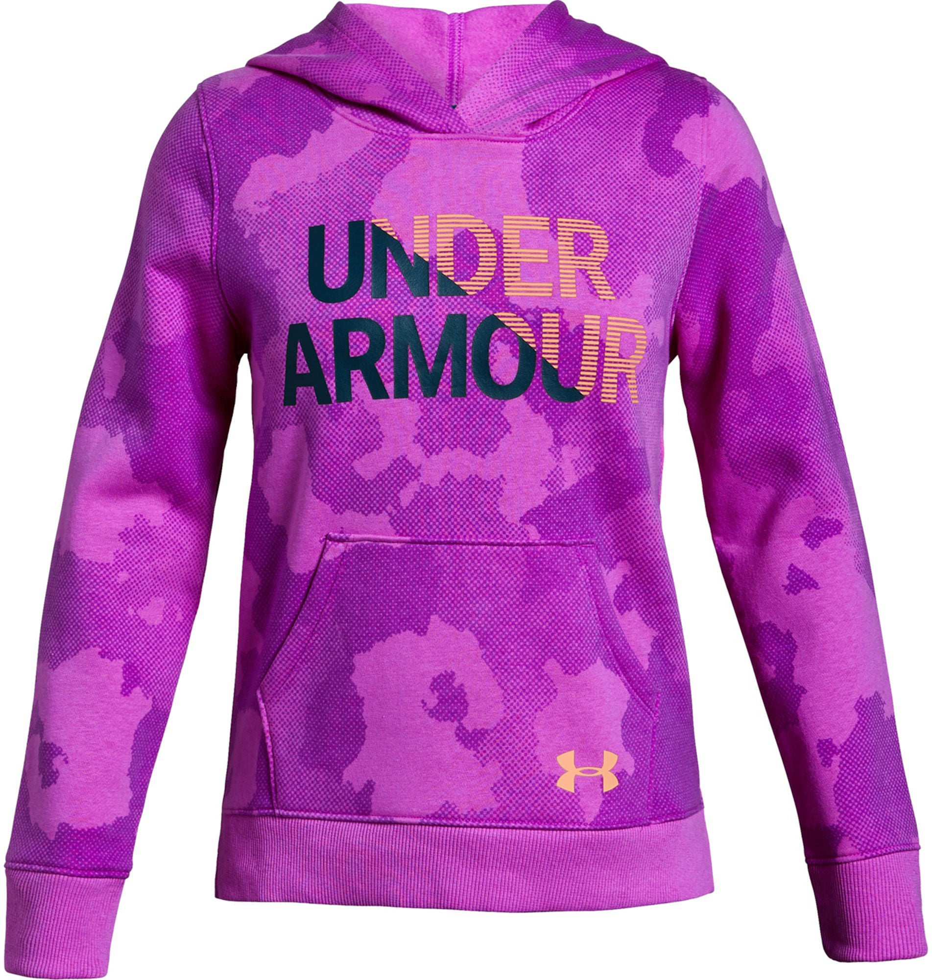 Under Armour Rival Huvtröja, Fluo Fuchsia XS