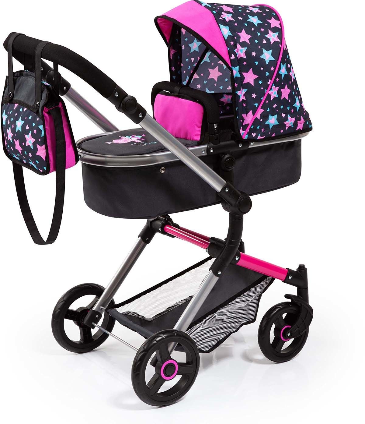 Bayer Design Dockvagn Combi, Svart/Rosa