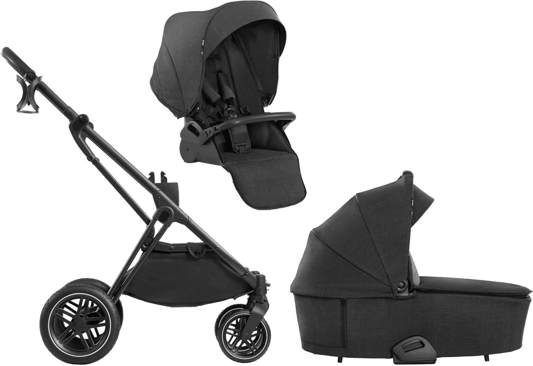 Hauck Vision X Duovagn, Black Melange/Black