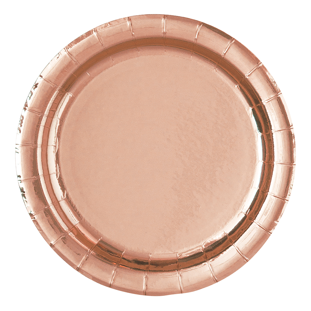 Pappersassietter Roséguld Metallic - 8-pack
