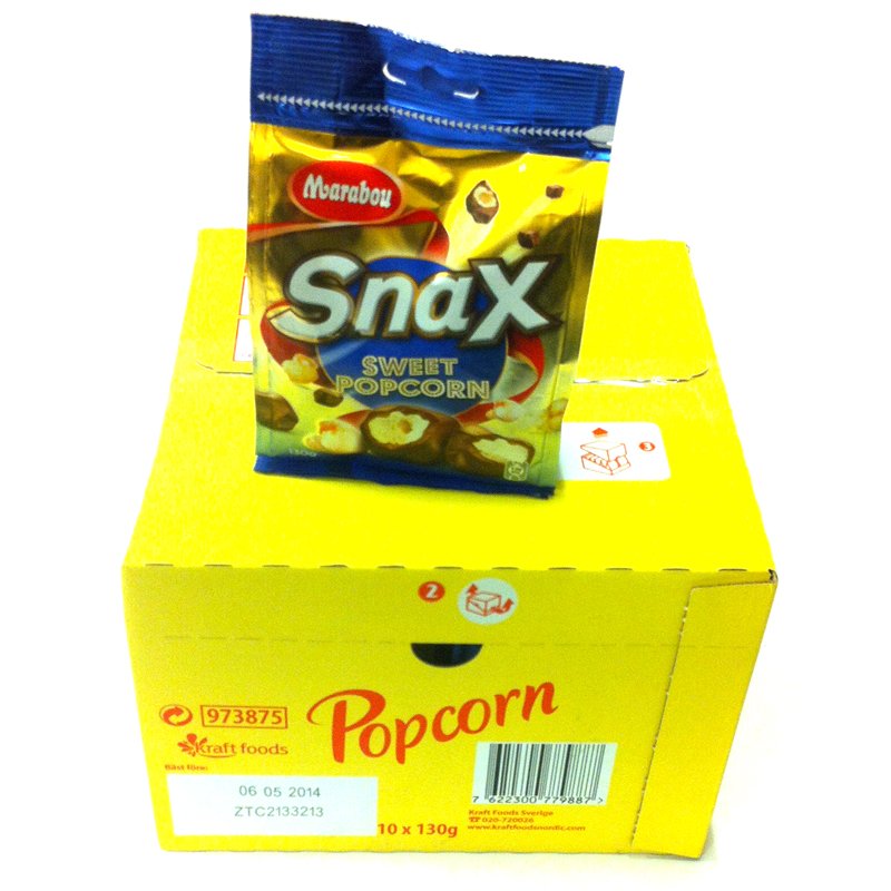 Hel låda Snax Sweet Popcorn - 55% rabatt
