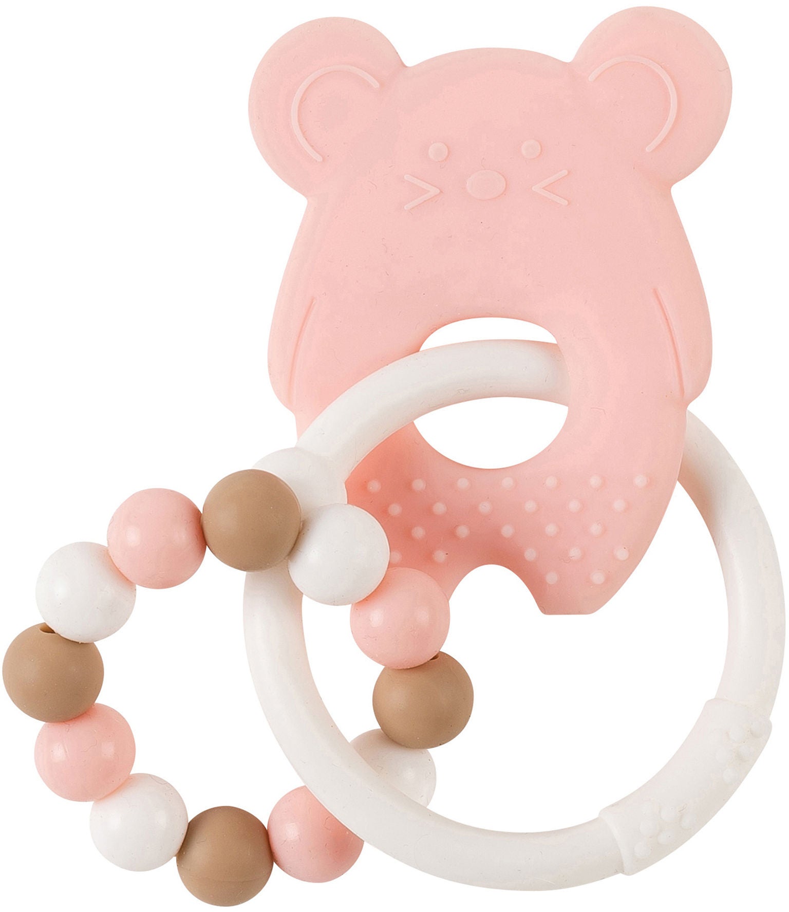 Lapidou Bitring Mus Rosa/Vit/Beige