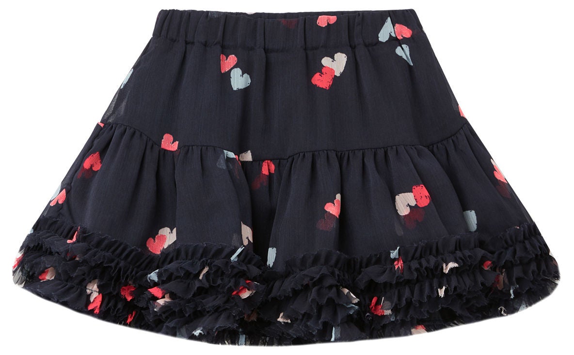 Tom Joule Lillian Kjol, Navy Multi Heart, 2 år