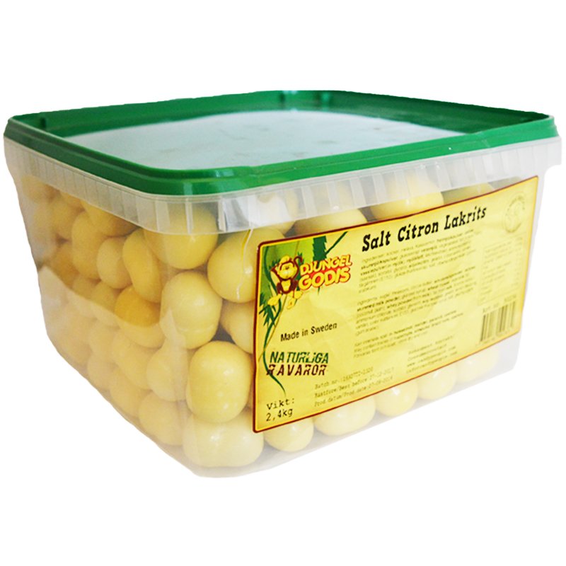 Hel Låda Godis Citronlakrits 2,4kg - 62% rabatt