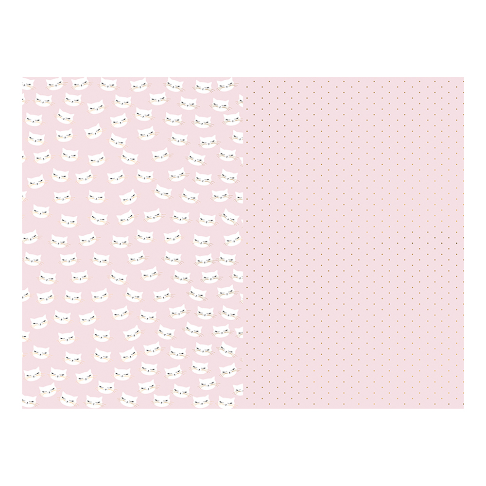 Presentpapper Katter Pastellrosa - 2-pack