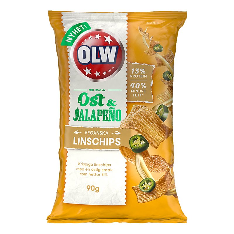OLW Linschips Ost & Jalapeno - 90 gram