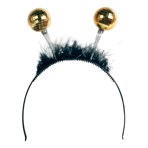 Diadem med Discobollar Guld - One size