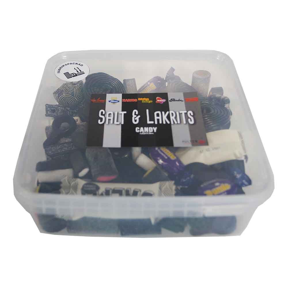 Lösgodis i Burk Salt & Lakrits - 650 gram